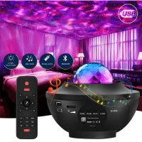 Starry Sky Dream Rotating Projection Night Light for Kids Room Moon Lamp