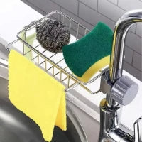 Sponge Holder for Kitchen Stainless Steel Faucet Rack Adjustable Sink Caddy Organizer Soap Drainer Bathroom Accessories