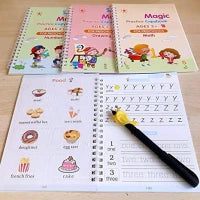 4 in 1 Magic Book Kids sank magic book education read and write book for kids with 10 refil & pen