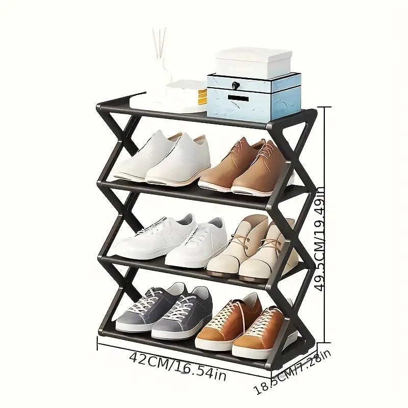 Shoe Rack - Shoe Organizer - X Shape shoes Rack With 5 Layer - Foldable Shoes Stand For Home