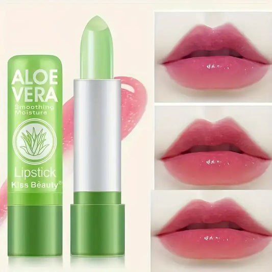 Aloe Vera Color-Changing Lipstick - Moisturizing, Long-Lasting & Non-Fading for All Skin Types