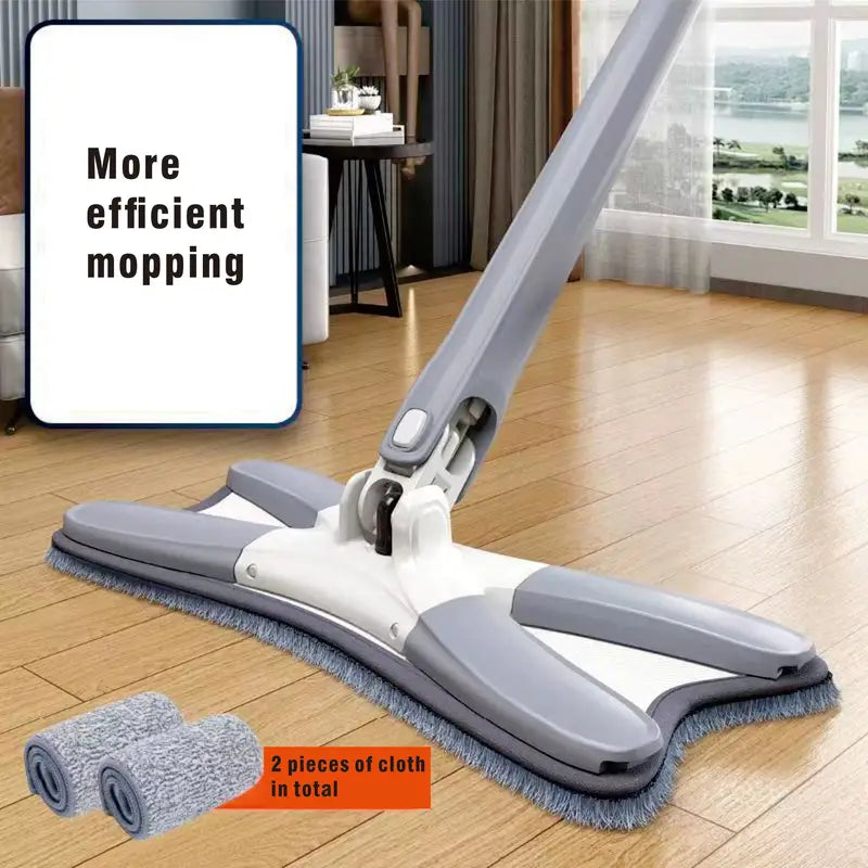 X Type Flat Floor Mop,Easy Squeeze Mop Cleaner