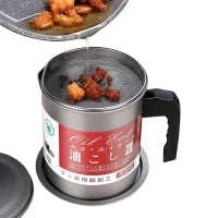 Oil Filter Pot Oil Strainer Pot Stainless Steel Grease Strainer Oil Storage Pot Oil Container