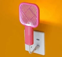 Mini Mosquito Killer Lamp 2 in 1 Multicunctional Angle Portable Bug Zapper Electric USB Rechargeable Mosquito Fly Bat Swatter