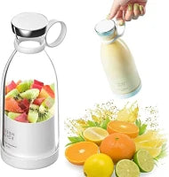 Portable mini Juicer Blender - 420ml Capacity,1200 mAh battery,6 Blades - USB Rechargeable Juice Maker for Citrus, Lemon, Vegetables, and Fruit Smoothies - Includes Squeezers and Reamers