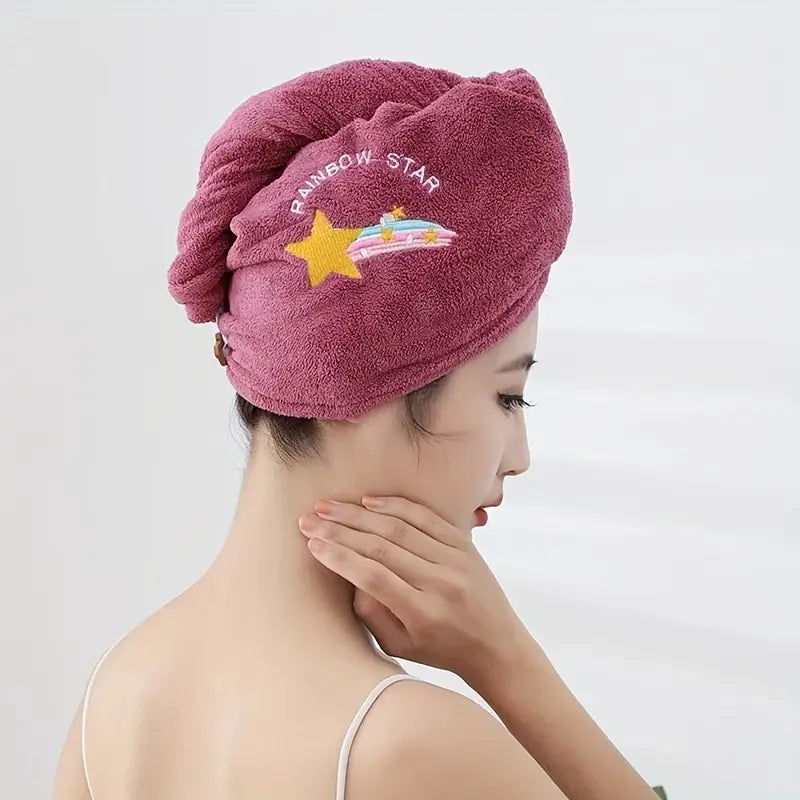 Soft Microfiber Towel Shower Cap For Women Towel Dry Hair Cap