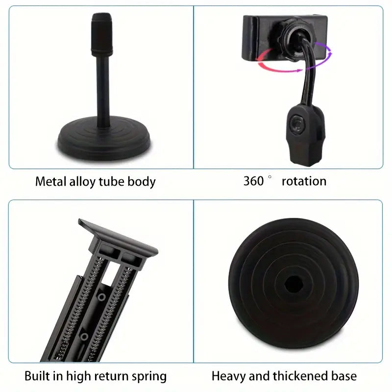 Mobile Phone Stand For Phone Retractable Holder Desk Table Clip Bracket Table Cell Phone Support Holder Mount For Live Broadcas