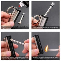 Outdoor Emergency Flint Fire Starter Key Ring