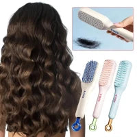 Self Cleaning Hair Brush, One Click Cleaning, Telescopic Hair Comb, Anti Static Hair Brush, Magic Cleaning Brush, Self cleaning Brush