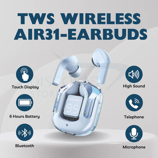 Transparent Earbuds Air 31 | High Quality Earbuds ( Free Shipping)