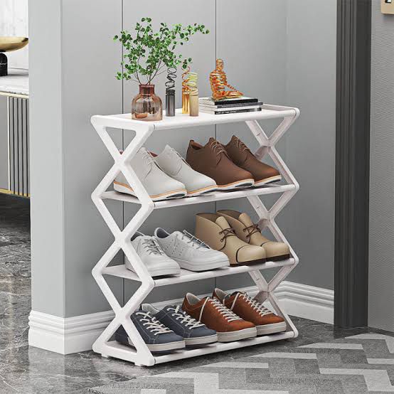 Shoe Rack - Shoe Organizer - X Shape shoes Rack With 5 Layer - Foldable Shoes Stand For Home