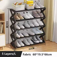 Shoe Rack - Shoe Organizer - X Shape shoes Rack With 5 Layer - Foldable Shoes Stand For Home