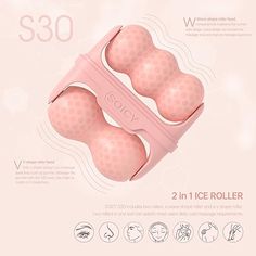 2-in-1 Facial Ice Roller for Puffiness, Migraine, Minor Injury, and Skin Care