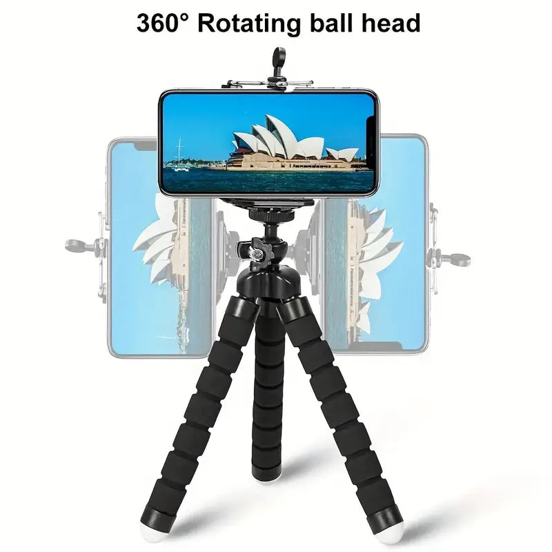 An Octopus Mobile Phone Holder, Camera Stand, Photography Stand-Strong, Durable, Can Be Folded At Will, Multiple Folding Without Damage, Suitable For IPhone Mobile Phones And Other Mobile Phone Models, Cameras And Other