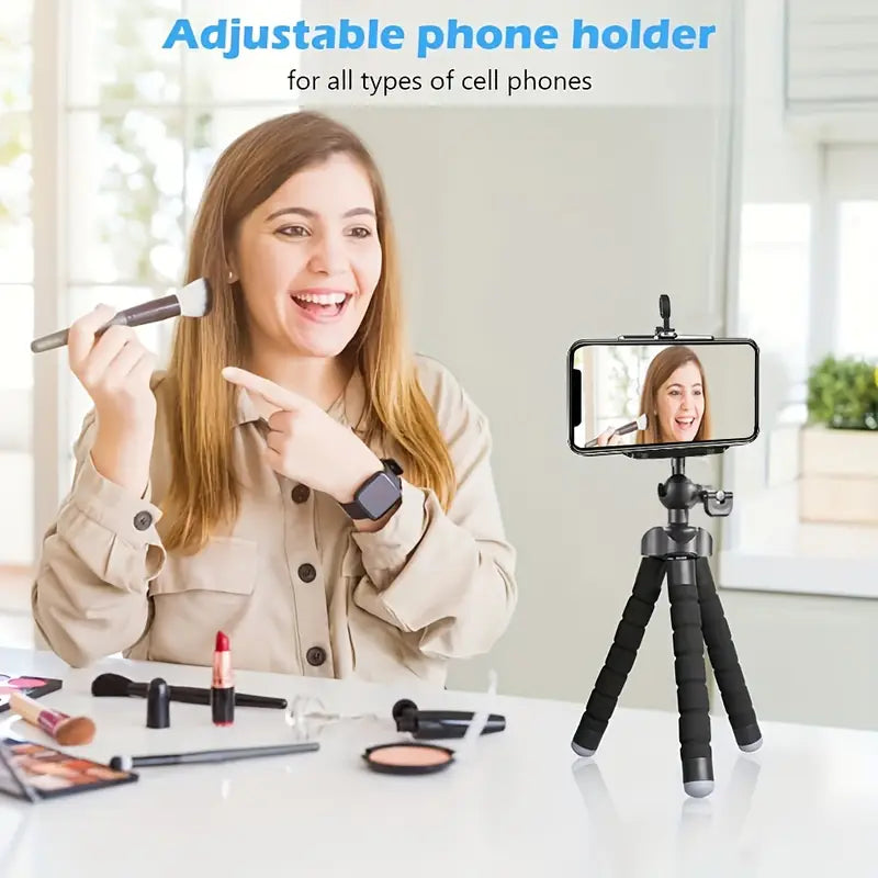 An Octopus Mobile Phone Holder, Camera Stand, Photography Stand-Strong, Durable, Can Be Folded At Will, Multiple Folding Without Damage, Suitable For IPhone Mobile Phones And Other Mobile Phone Models, Cameras And Other