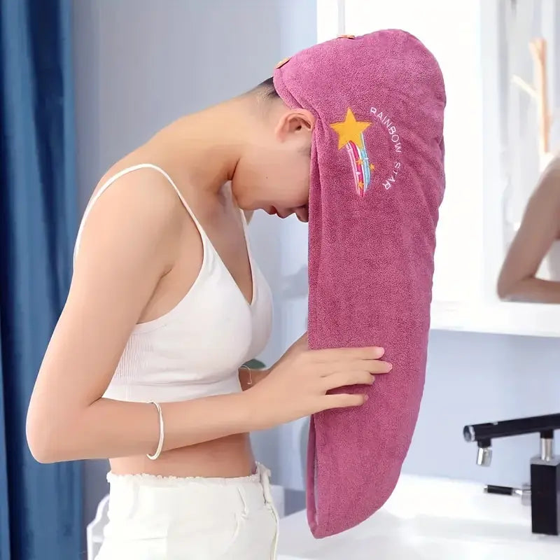 Soft Microfiber Towel Shower Cap For Women Towel Dry Hair Cap